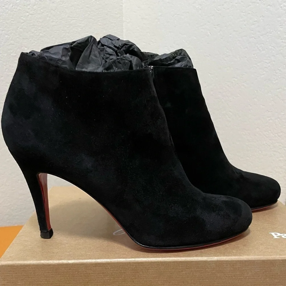Christian Louboutin, Belle bootie, Lux Veau Velour EU37 85mm black suede - Picture 5 of 12